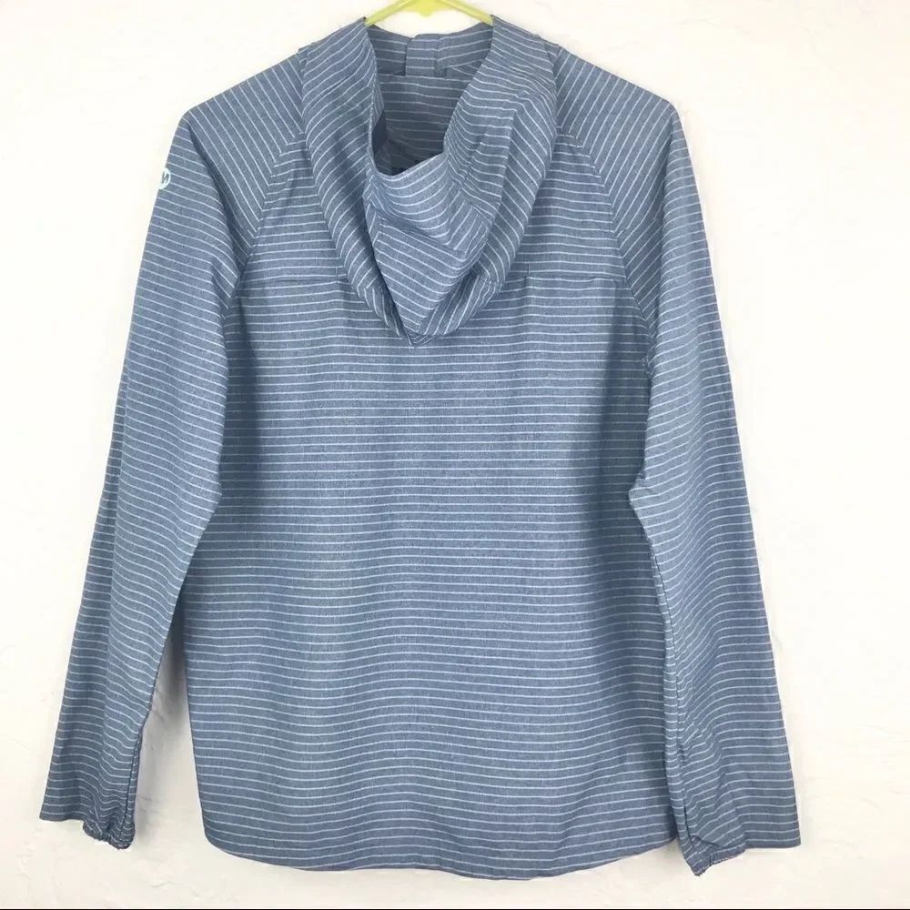 Merrell Blue Pinstriped Performance Zip Up Jacket - Picture 2 of 7